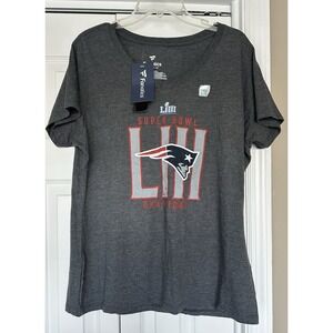 New England Patriots V-Neck T-Shirt ,Super Bowl LIII Champions, NFL,‎ Women's XL